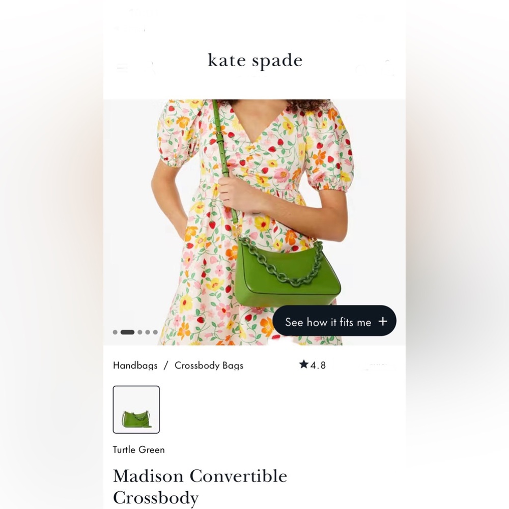 Kate Spade NEW YORK, Handbag+, Matching Chain Link, Apple Green, Authentic - Picture 12 of 13